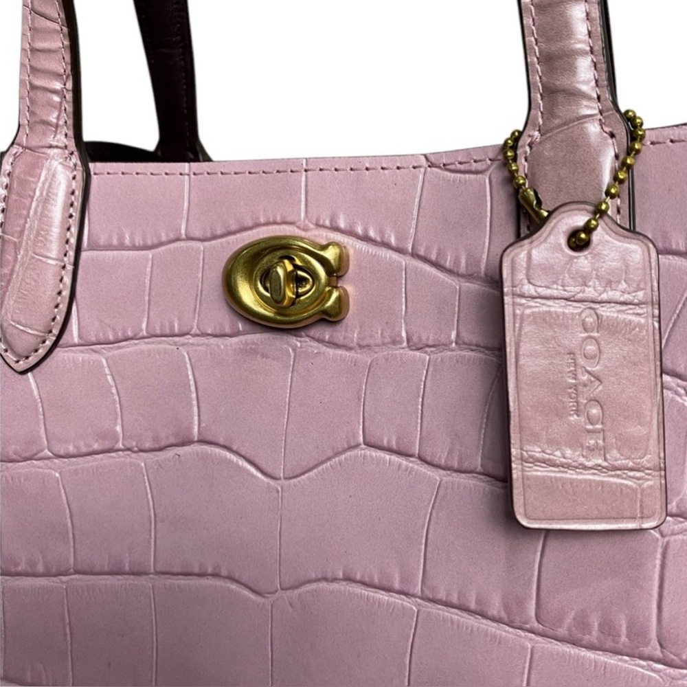 Giftable New w/out tags Coach purple croc embossed - Picture 3 of 15